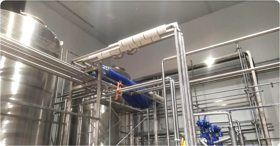 Sanitary CIP piping and fittings