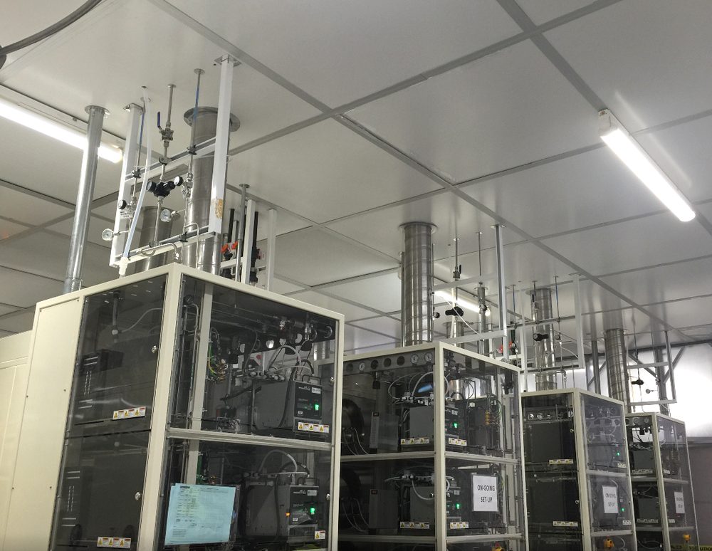 Stainless bulk gas headers and bellows installed at a semiconductor fab