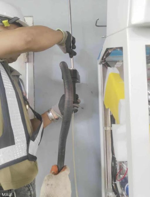 Gas supply hook-up installed at the main gas cabinet for a semiconductor fab
